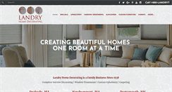 Desktop Screenshot of landryhomedecorating.com