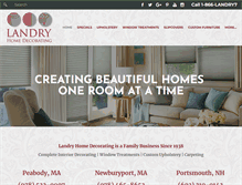 Tablet Screenshot of landryhomedecorating.com